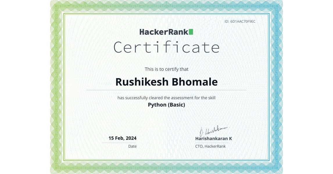 Python (Basic) Certificate