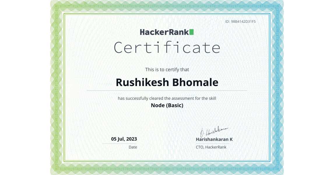 Node.js Basic Certificate